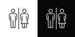 © Hunt - Toilet icon. Simple element illustration. outline and flat symbol design