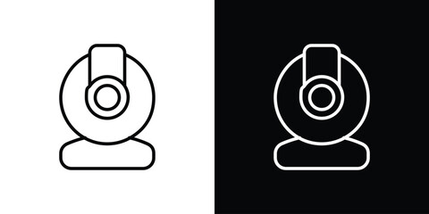 Poster - Webcam icon. Simple element illustration. outline and flat symbol design