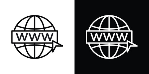 Website icon. Simple element illustration. outline and flat symbol design