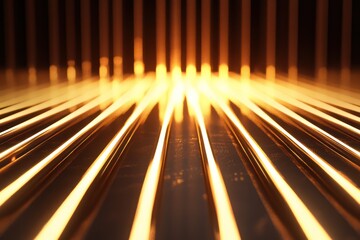 Poster - 3D Glowing Abstract Lines Background for Futuristic Design