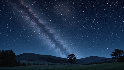Wall Mural - starry night sky