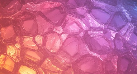 Fototapete - Abstract crystalline structure with captivating color gradient