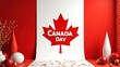 © Atralia13 - Celebrating canada day with festive decorations and red maple leaf in a vibrant home environment