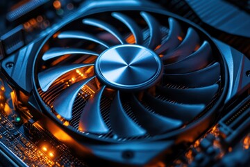 Aufkleber - Close-Up of Computer Graphic Card Cooling Fan