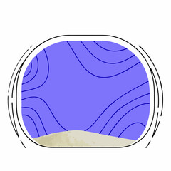 Poster - Vector vibrant abstract design featuring smooth waves and sandy texture, evoking sense of calm
