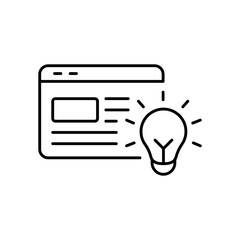 Innovative website design line vector icon
