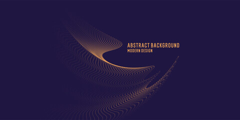 Poster - Beautiful background with abstract wavy lines. Minimalistic design for presentation. A spectacular simple illustration for advertising. A template for text placement.