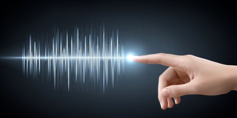 Aufkleber - A hyper realistic close-up of a finger tapping on a screen showing a sudden spike in conversions
