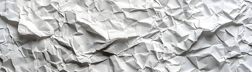 Poster - Crumpled white paper texture background