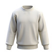 © Lamia - A long-sleeved ivory sweatshirt, a casual and comfortable garment, isolated on transparent background, perfect for fashion, style, or as a blank template mockup