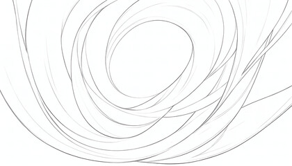 Poster - Abstract Handdrawn Curve Line Art Swirl Shape Geometric Illustration
