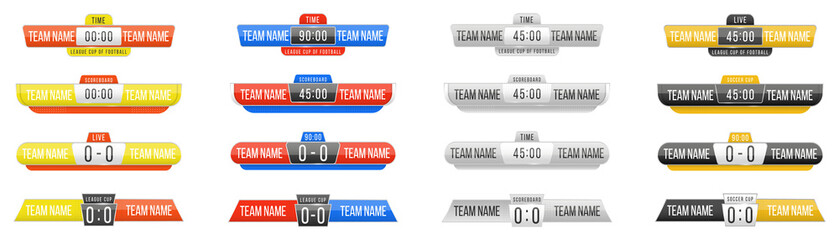 Png scoreboard vector match digital time banner football game design player television score template background screen field button team creative goal set graphic hd broadcast

