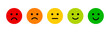 © ValGraphic - Rating emoji icon set. Feedback emoticons