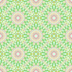 Poster - Abstract geometric flower mandala pattern background art