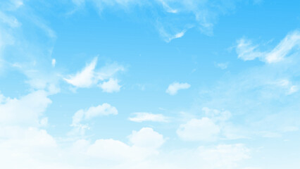 Aufkleber - The vast blue sky and clouds sky. Vector blue sky background.