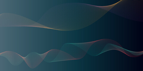 Abstract background with colorful wavy lines