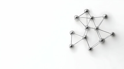 Poster - Abstract Network Design On White Background