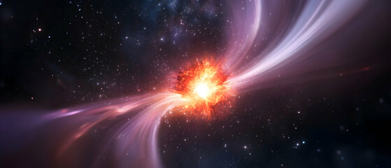 Poster - Cosmic Explosion In Space Background
