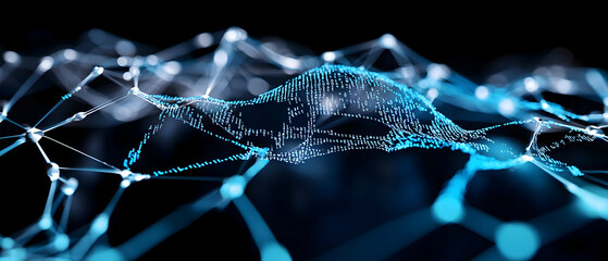 Poster - Abstract Digital Network Design Background