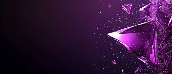 Poster - Abstract Purple Geometric Explosion Design