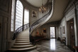 © Kim - Elegant grand sweeping staircase in luxurious historic house