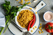 © ADDICTIVE STOCK - Chifferi rigati pasta with fresh ingredients