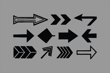 Fototapete - Directional Icons & Navigation Symbols