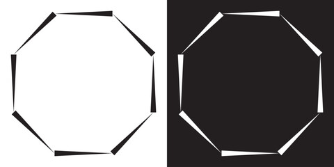 Poster - Octagon Shape Outline Simple Geometric Design. Octagon icon. Octagon eight sided polygon. Vector illustration.