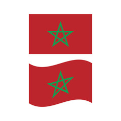 Poster - Morocco Flag Icon Set Vector Design.
