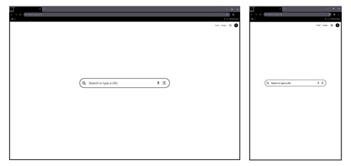 Fototapete - browser window Website mockup template with frames for PC, laptop, tablet, and mobile. Includes light, dark, and night modes. Vector illustration for UI and web design presentations.	
