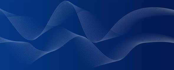 Poster - Abstract blue background with flowing lines for futuristic concept. Dynamic waves. vectors illustration.