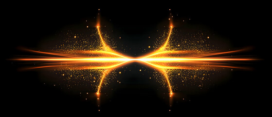 Poster - Abstract Golden Light Pattern