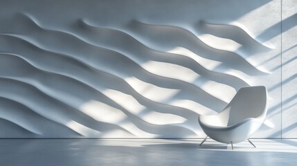 Poster - abstract futuristic wall with empty copy space 3d render illustration