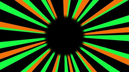 Poster - Abstract animation of colored rays bursting from center with contrasting hues forming dynamic geometric pattern