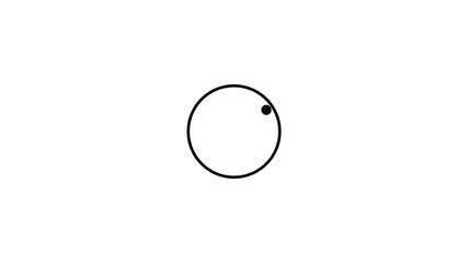 Fototapete - Circle loading bar with a dot spinning smoothly. Loading animation shows progress with dynamic motion and modern design.