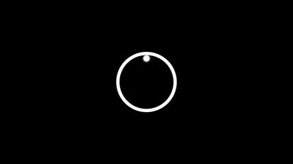 Fototapete - Circle loading bar with a dot spinning smoothly. Loading animation shows progress with dynamic motion and modern design.