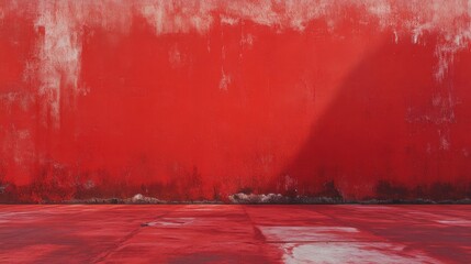 Poster - Red wall with a red floor