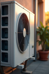 Poster - Air conditioner installed outside a building