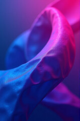 Poster - Close-up shot of a pink and blue object, possibly a decorative item or collectible