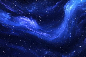 Wall Mural - Stellar Swirl: Cosmic Texture of a Spiral Galaxy in the Depths of Space with Glimmering Stars and Nebulae