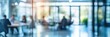 © MNStudio - Abstract blurred office interior room. Blurry working space with defocused effect.