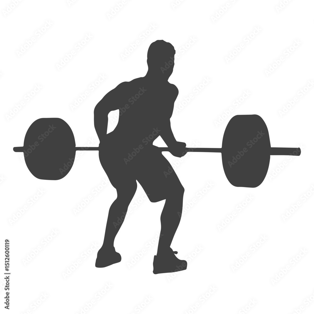 Man bent over row silhouette Stock Vector | Adobe Stock