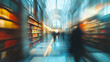 © john - Abstract blurred public library interior space. blurry room with bookshelves by defocused effect. use for background or backdrop in business or education concepts