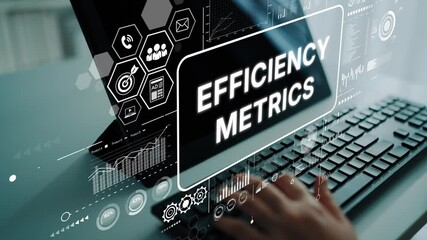 Poster - detailed analysis of digital efficiency metrics displayed on a modern computer interface. asymptotic