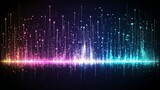 Colorful, multi-colored line of lights that are all different colors. The lights are arranged in a way that they are all pointing in different directions