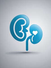 Poster - Kidney Icon With Protective Shield and Heart Symbol Representing Health and Wellness for Kidney Care and Awareness Initiatives