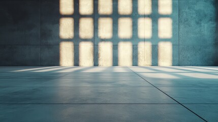 Leinwandbilder - Large empty room with a lot of windows. The room is very bright and open. The sunlight is shining through the windows, creating a warm and inviting atmosphere
