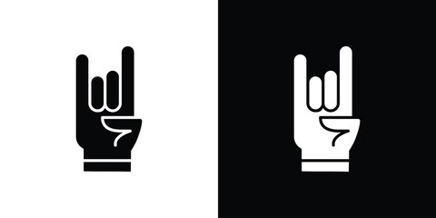 Poster - Hand Horns icon illustration. icon templates pack.