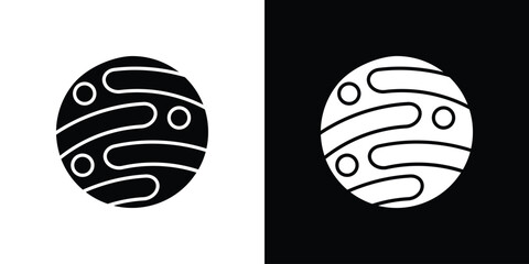 Poster - Mercury icon illustration. icon templates pack.