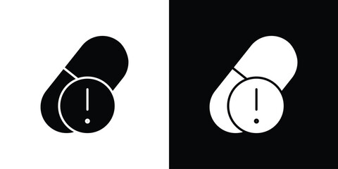Poster - Overdose icon illustration. icon templates pack.